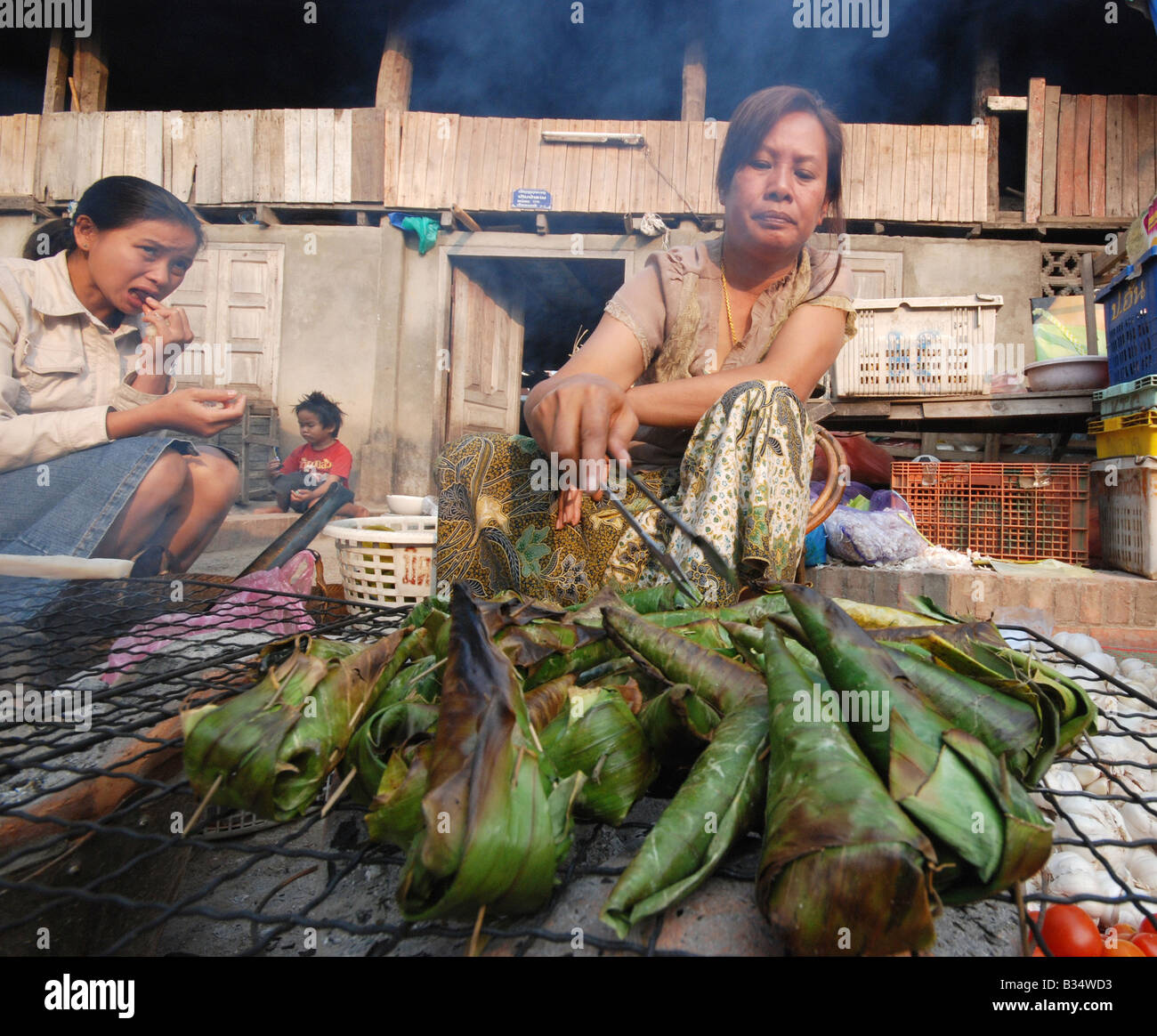 Laotian Tamales Stock Photo