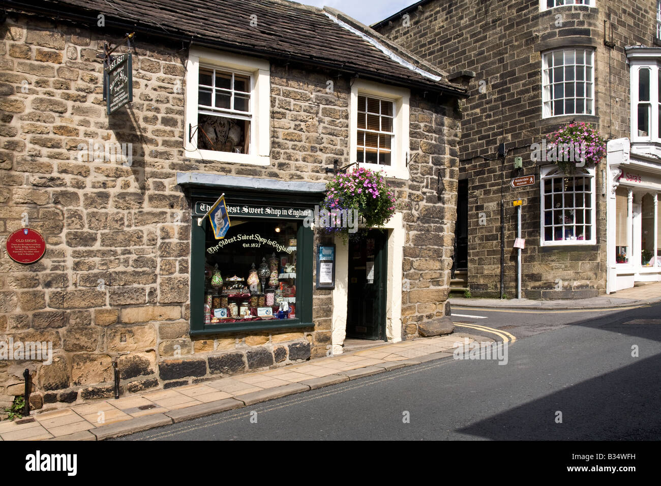 'The Oldest Sweet Shop in England' in Pateley Bridge, North Yorkshire, UK Stock Photo