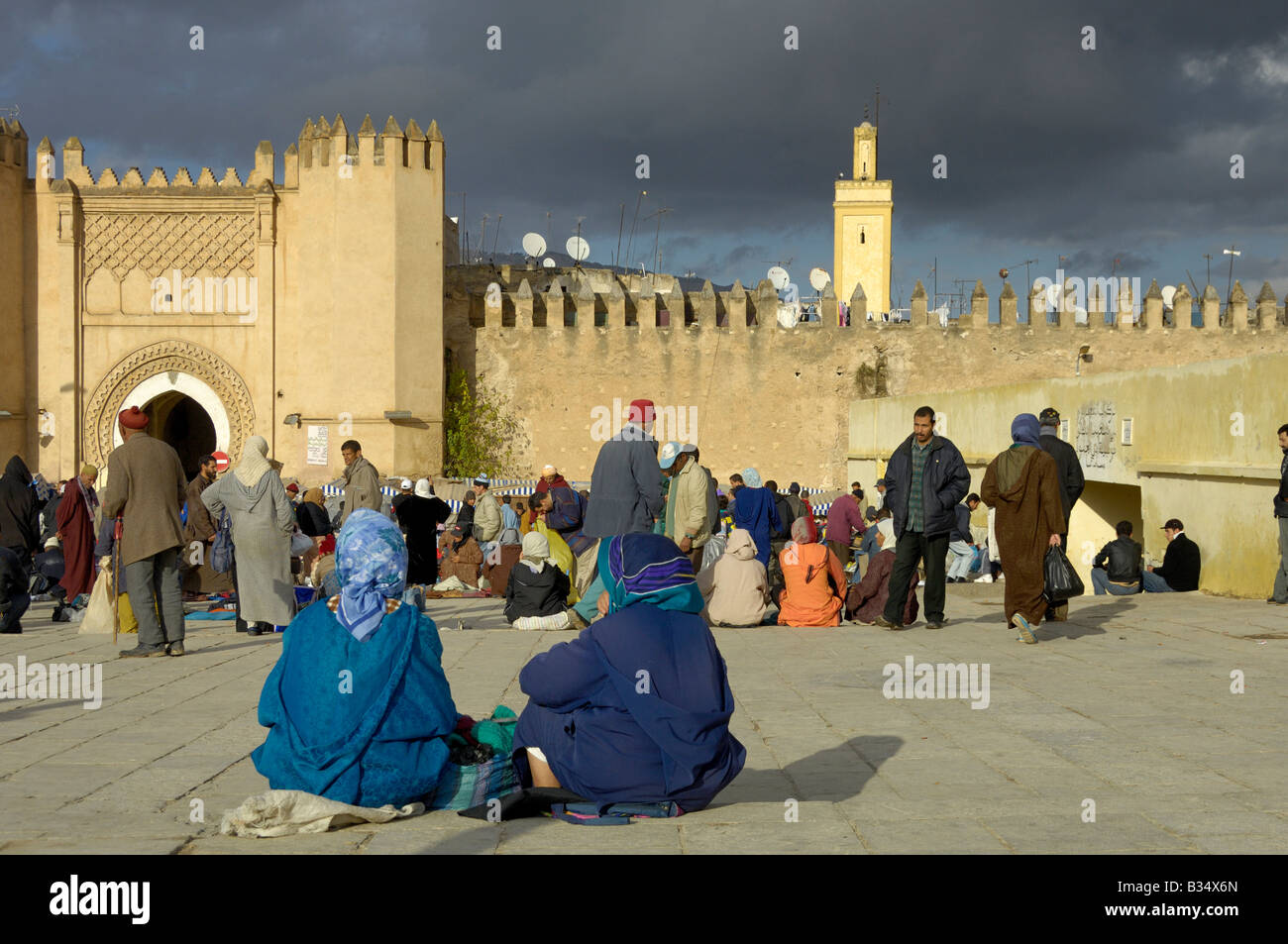 Bab el Mahrouk Fez Fes el bali medina Stock Photo