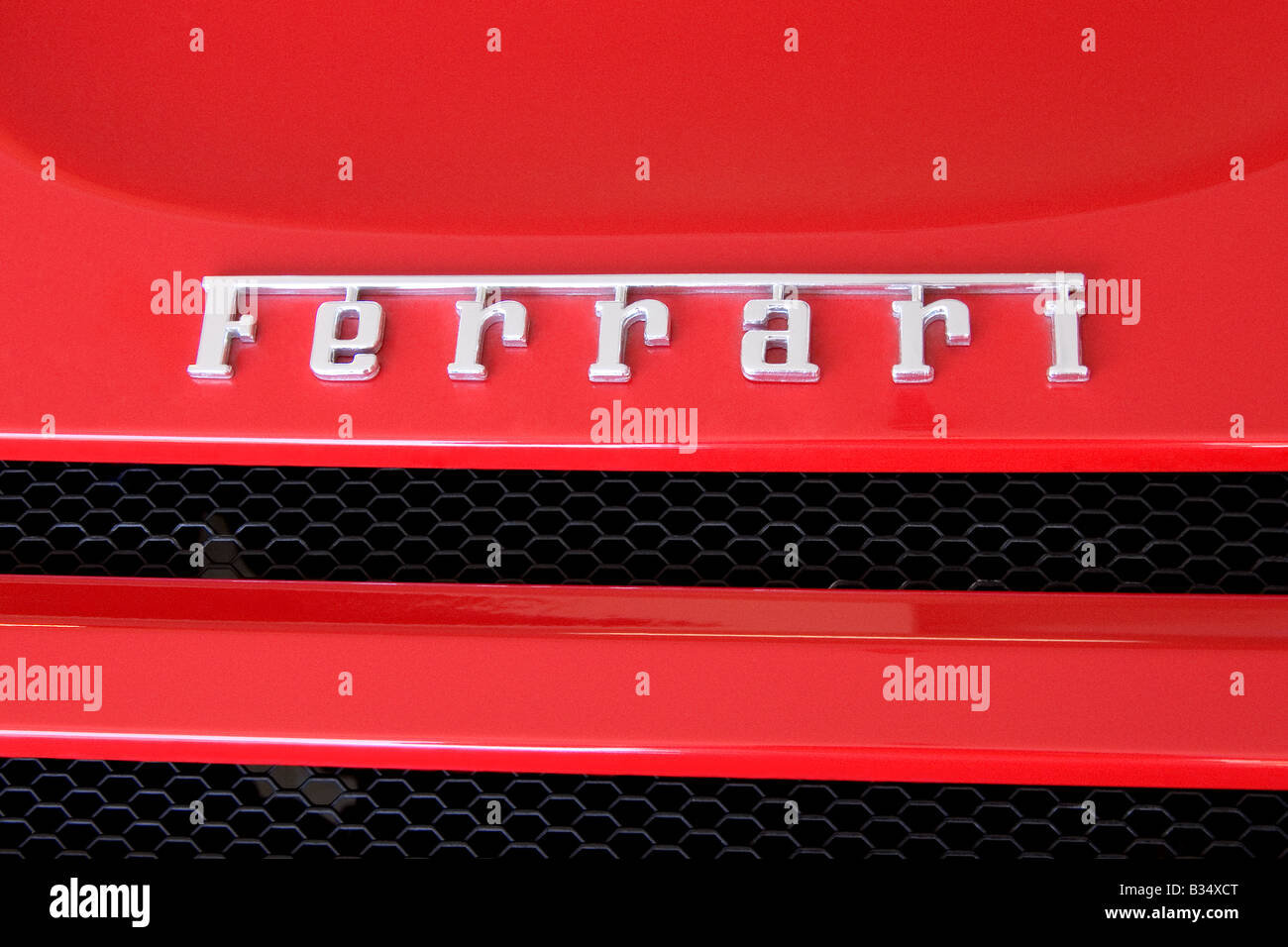 Emblem of the 355 Ferrari Stock Photo