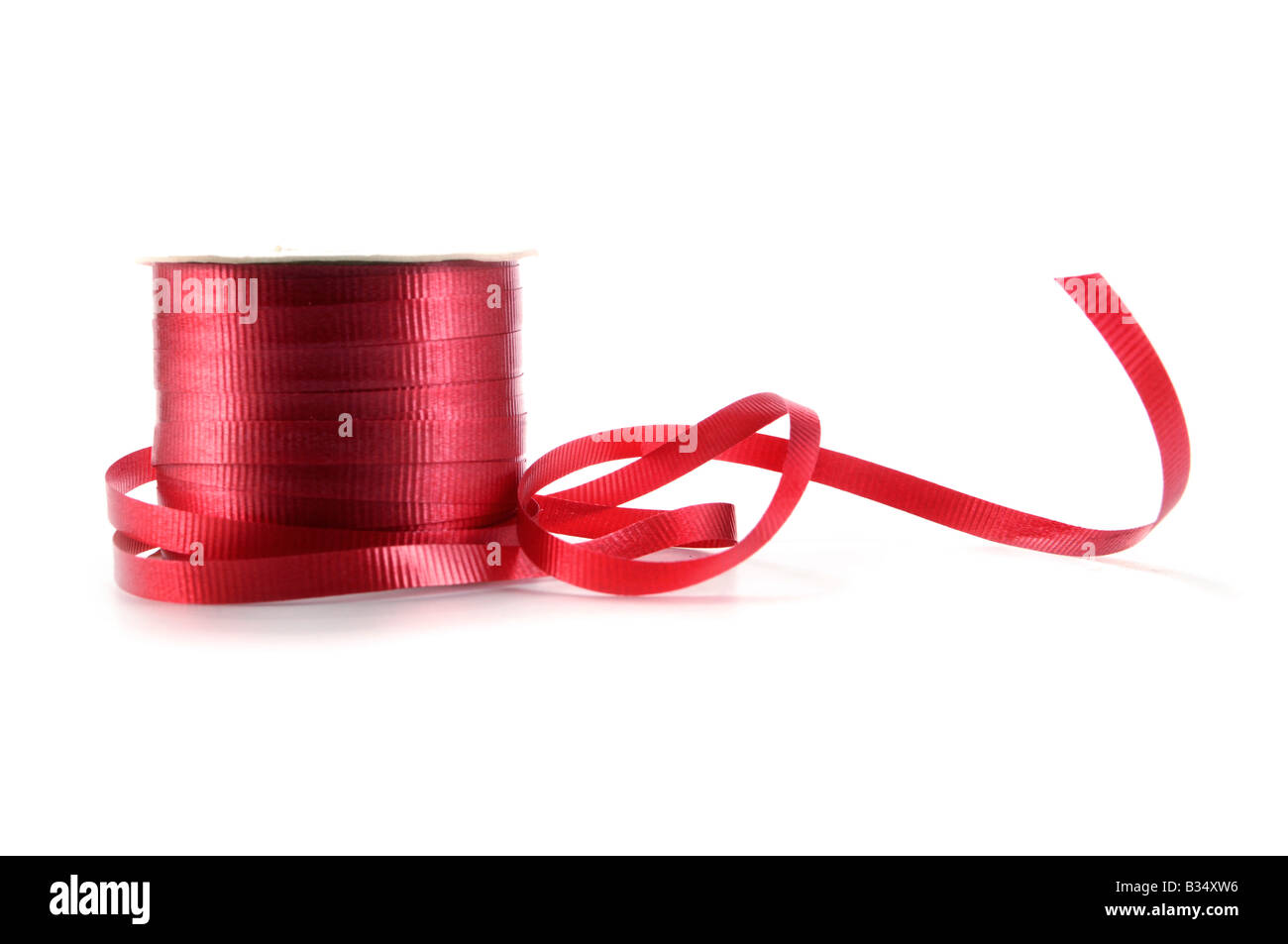 red Christmas wrapping ribbon Stock Photo Alamy