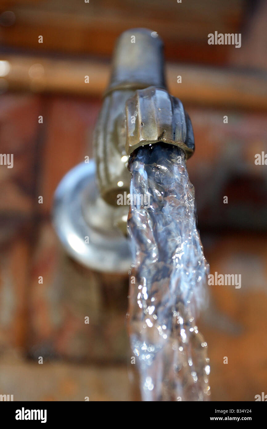 Closeup of a water tap Stock Photo
