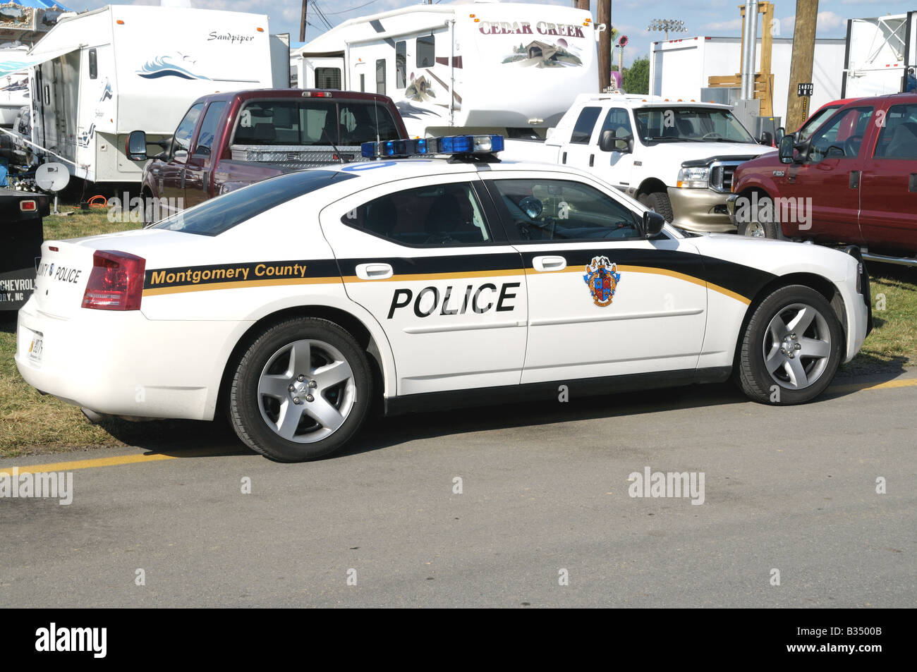 a  Montgomery  County Maryland  Police Car Stock Photo