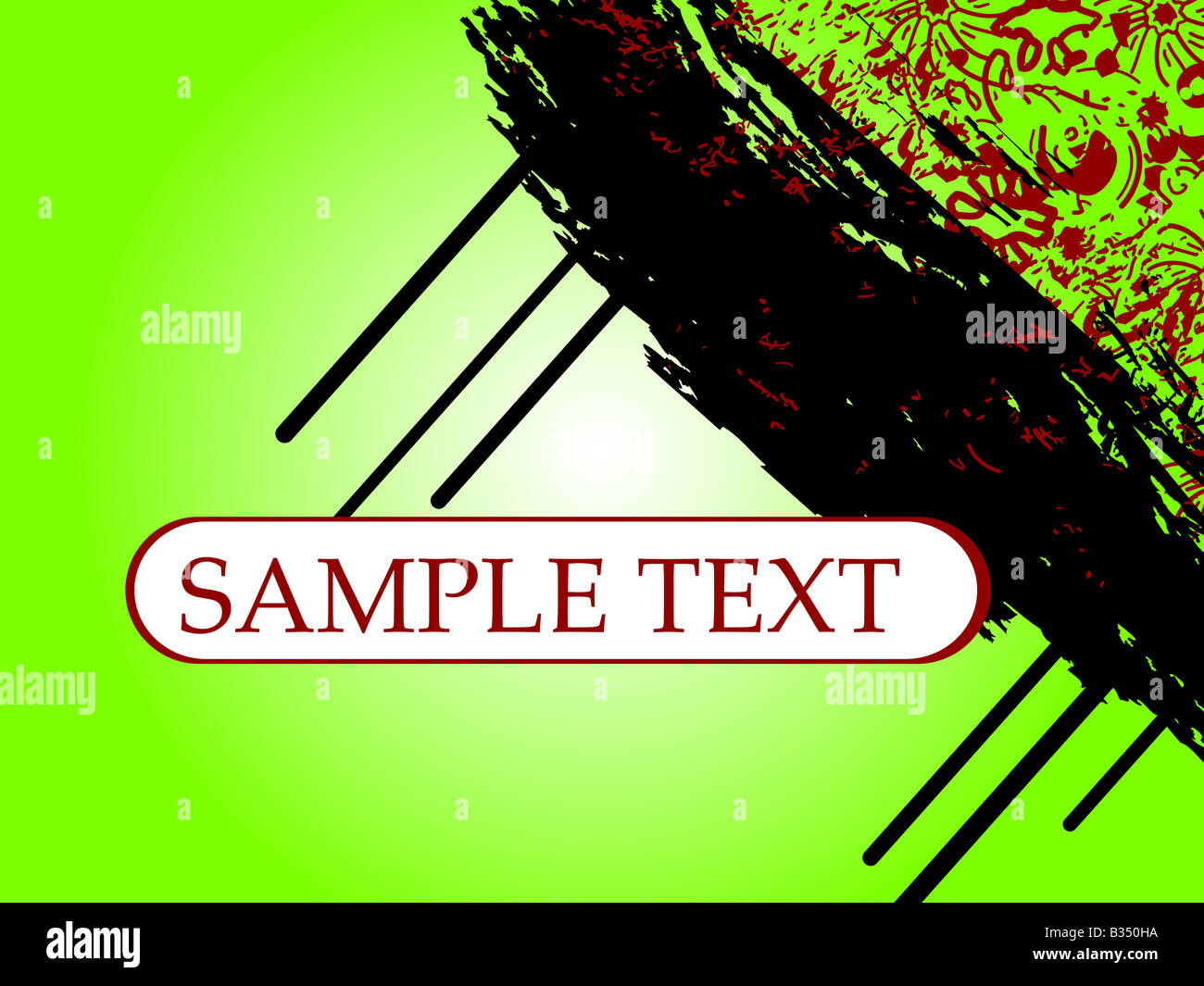 sample text with grunge on gradient background Stock Photo - Alamy