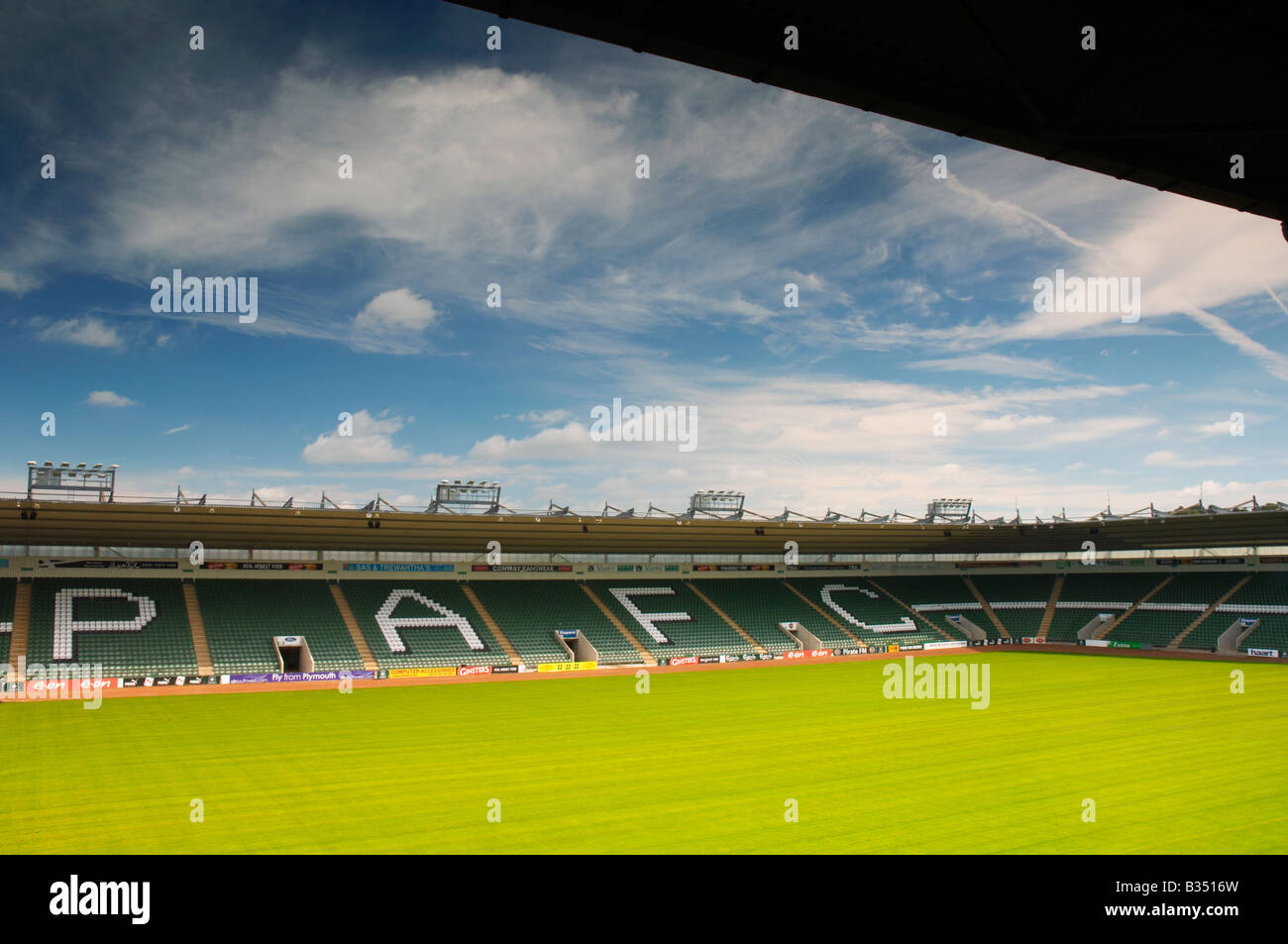 Plymouth Argyle football ground Home Park Devon UK Stock Photo Alamy