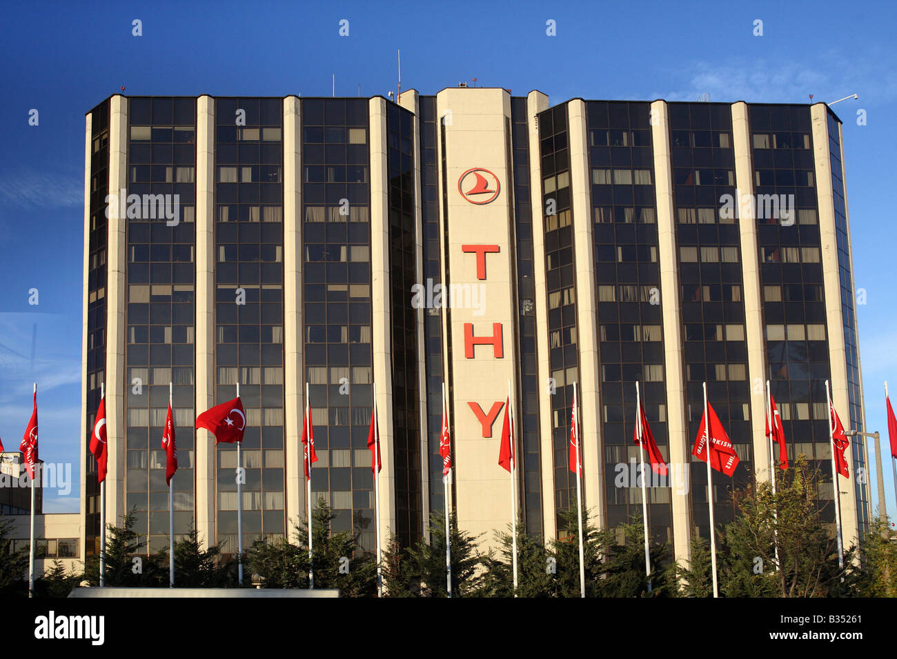 Headquarters of the THY airlines, Istanbul, Turkey Stock Photo