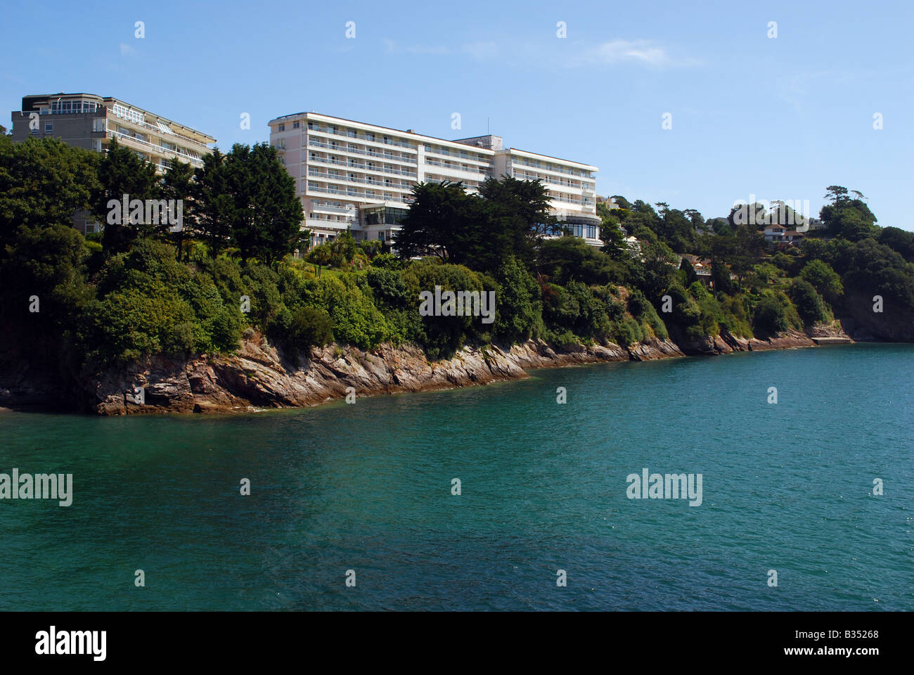 A view of the Imperial Hotel Torquay from the sea Stock Photo
