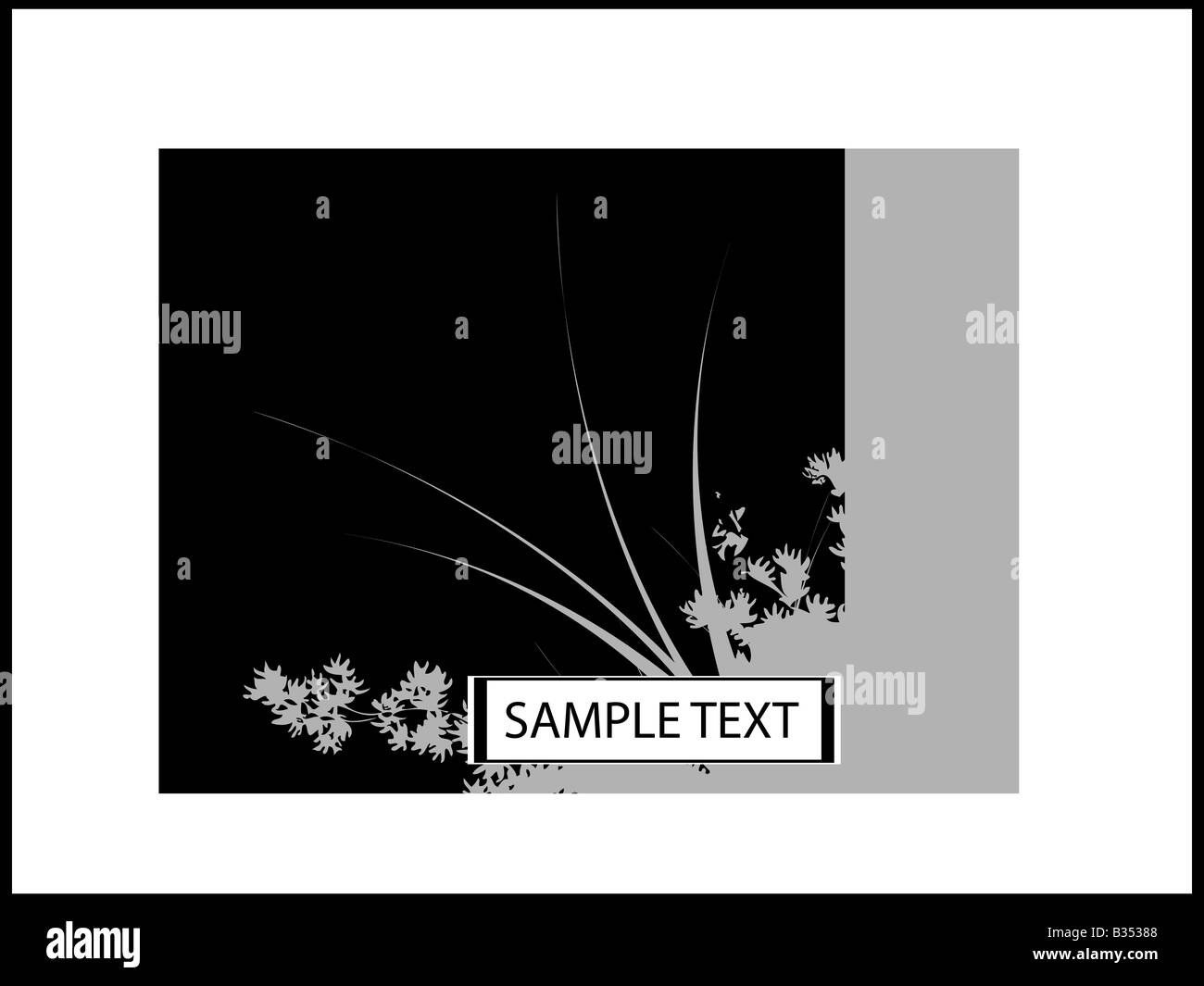 text template in frame on isolated background Stock Photo - Alamy