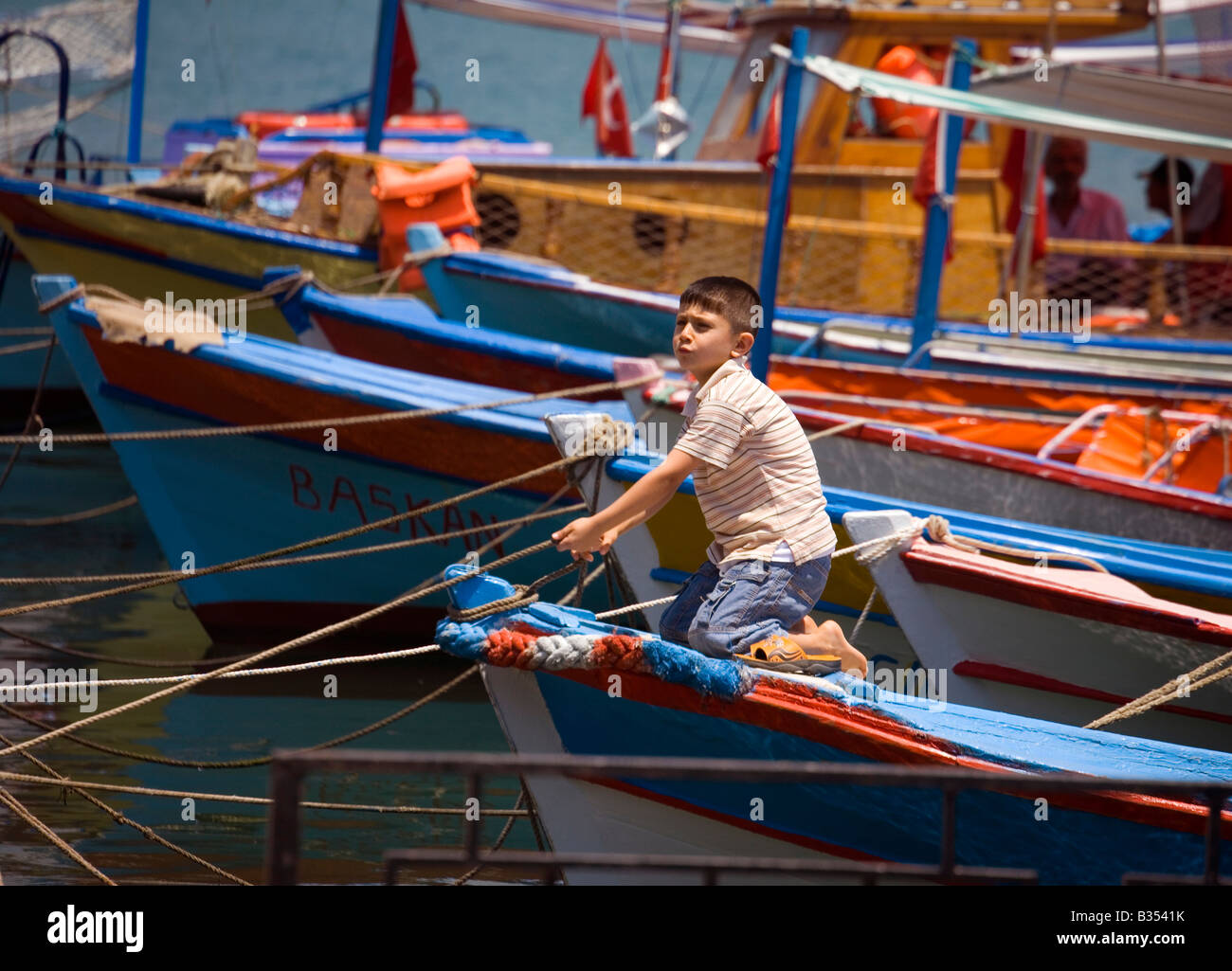 Asian boy fishing boat hi-res stock photography and images - Alamy
