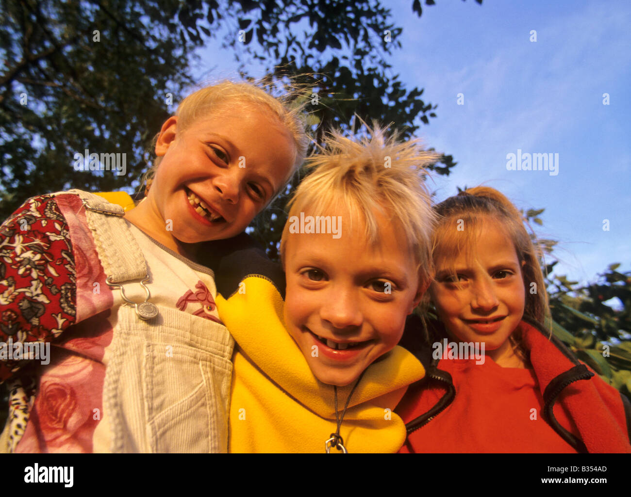 Two girls and one boy Stock Photo Alamy Two girls and one boy Stock Photo Alamy