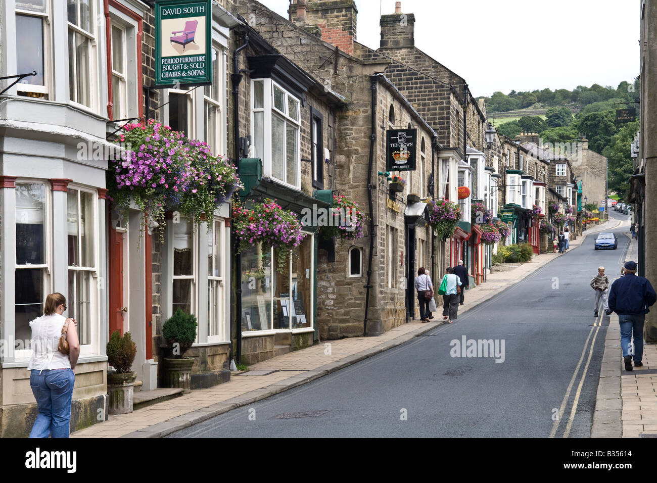 Pateley Bridge High Street, North Yorkshire, UK Stock Photo Alamy