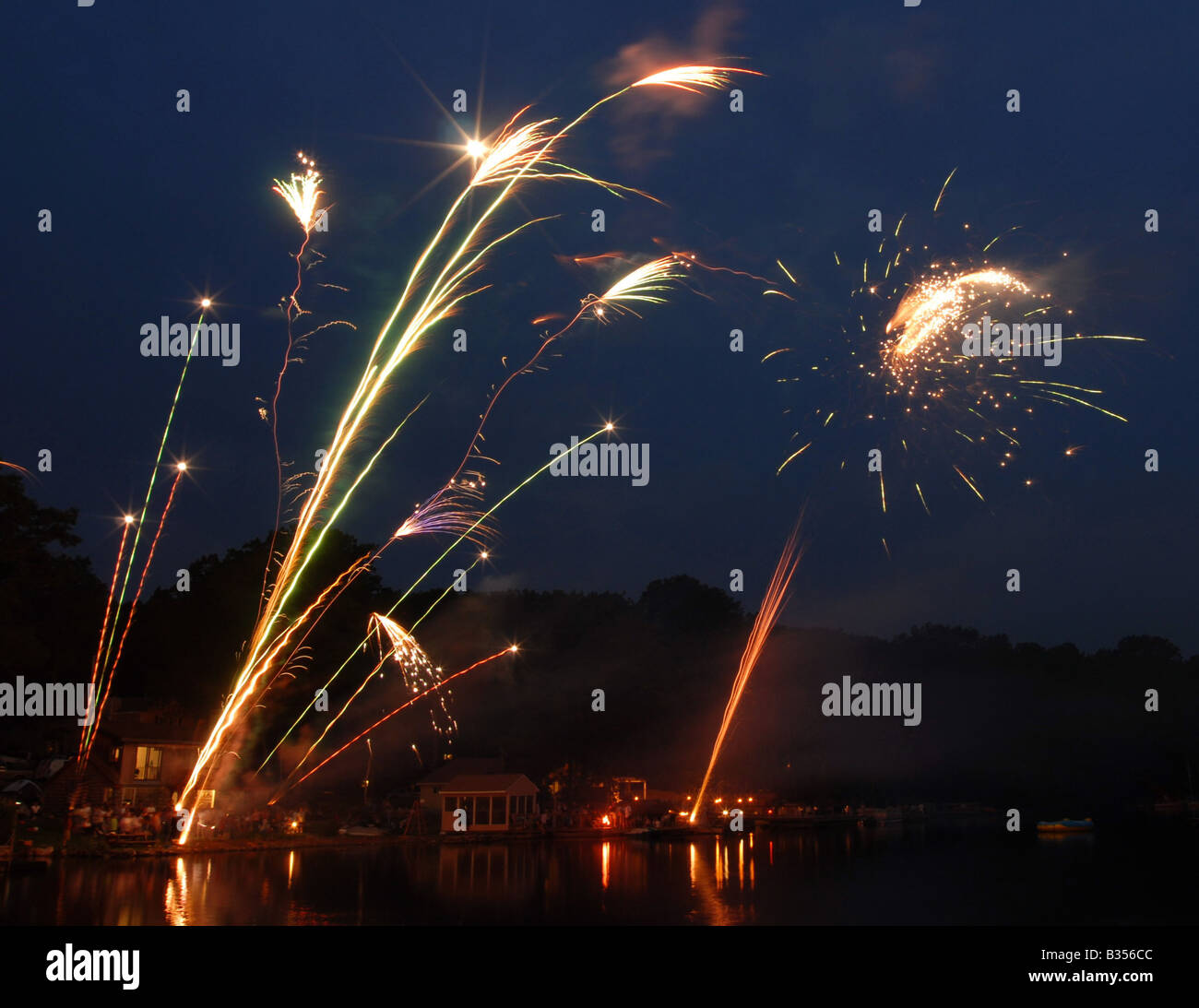 Aerial Fireworks, 4th of July, Rhode Island, USA Stock Photo Alamy