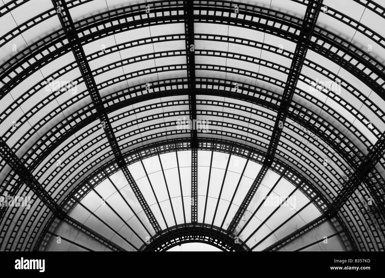 Glass roof at Chatelet les Halles Paris France Stock Photo Alamy
