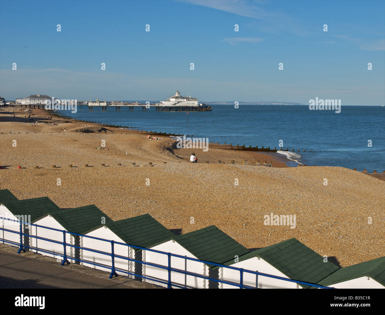 Eastbourne beach and pier Stock Photo Alamy