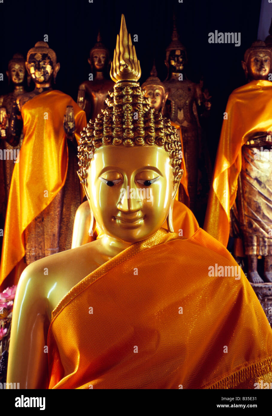 gold Buddha statue, Thailand Stock Photo Alamy