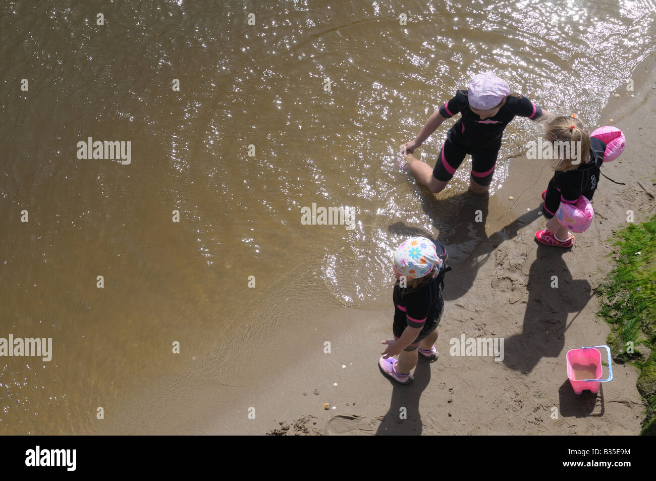 Crab fishing on the beach shoreline Stock Photo Alamy
