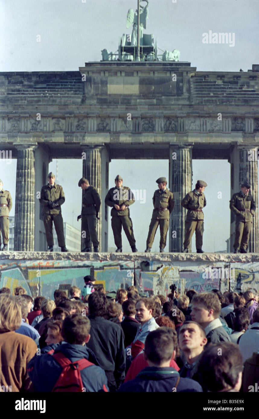 Fall of the Berlin Wall Stock Photo