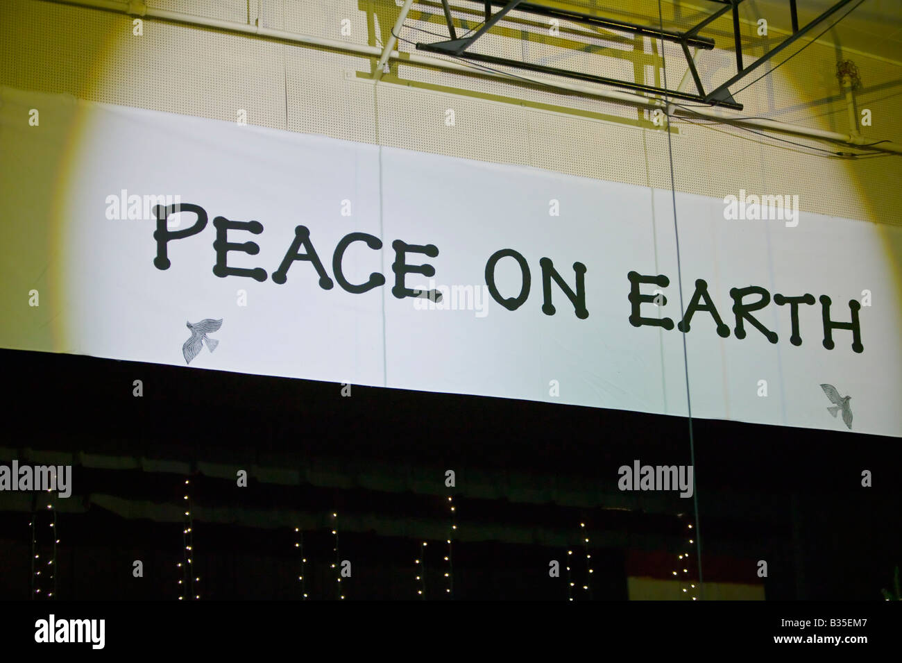 Peace on Earth sign Stock Photo - Alamy