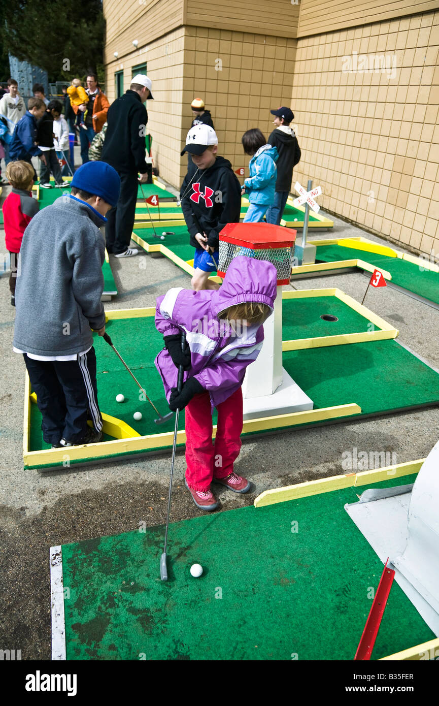 Miniature Golf Collingwood Spring Fair West Vancouver BC Canada Stock Photo