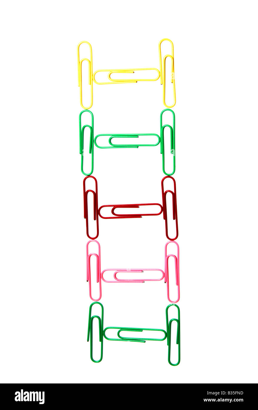 Paperclip ladder Stock Photo