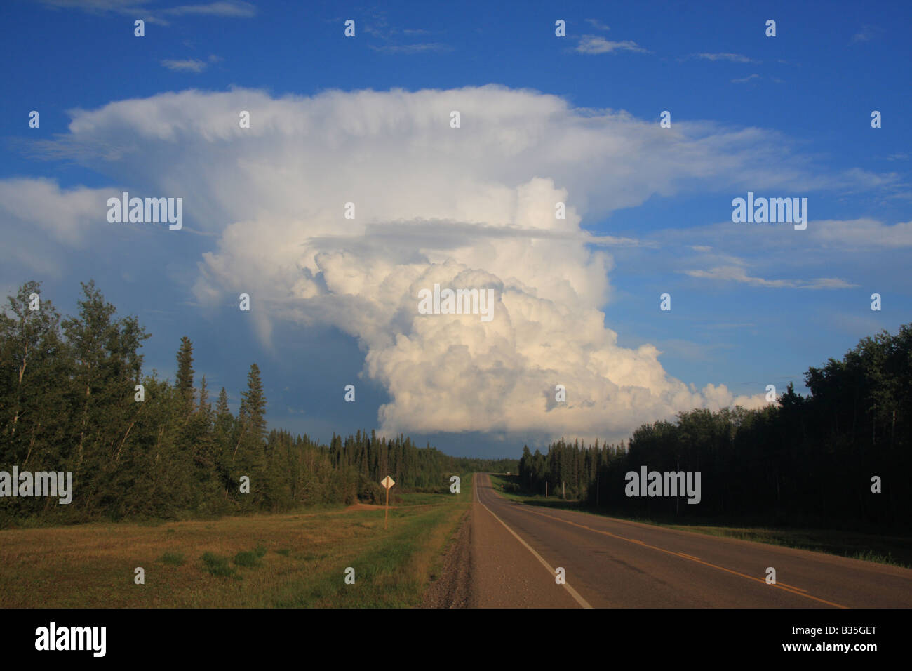 Thundercloud near High Level, nothern Alberta Stock Photo