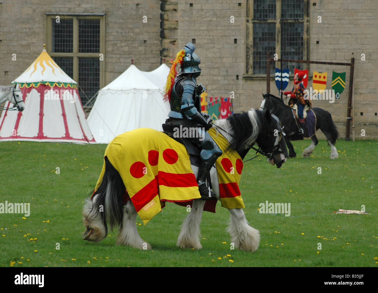 Knight and tents Stock Photo