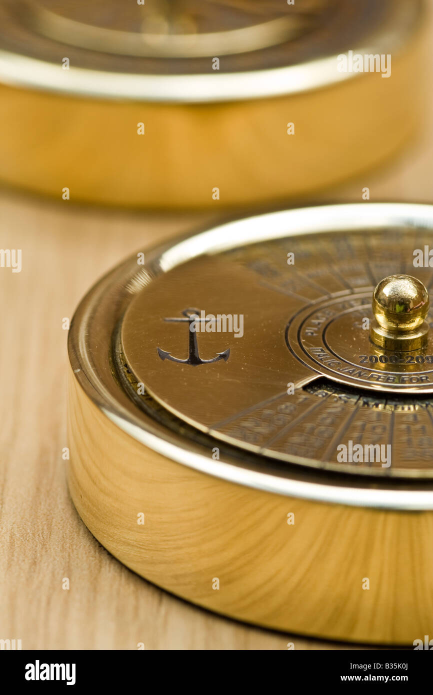 Brass world time calculator, UK Stock Photo Alamy