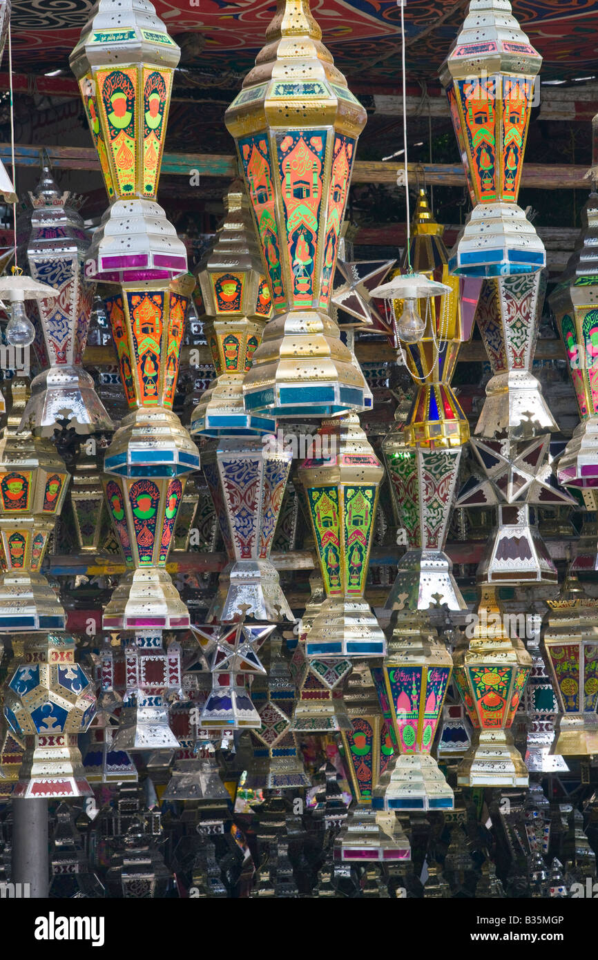 Ramadan lanterns for sale, Cairo, Egypt Stock Photo