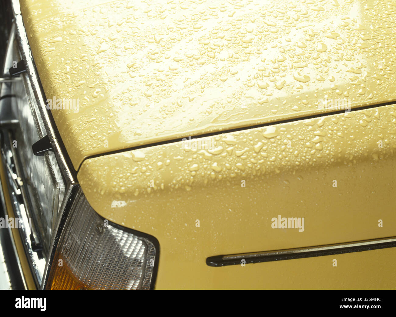 example of water not wetting a surface easily without detergent Stock Photo