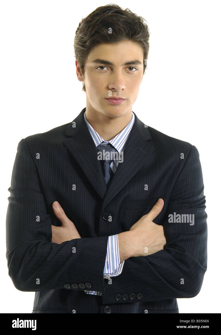 Portrait of a businessman standing with his arms crossed Stock Photo ...