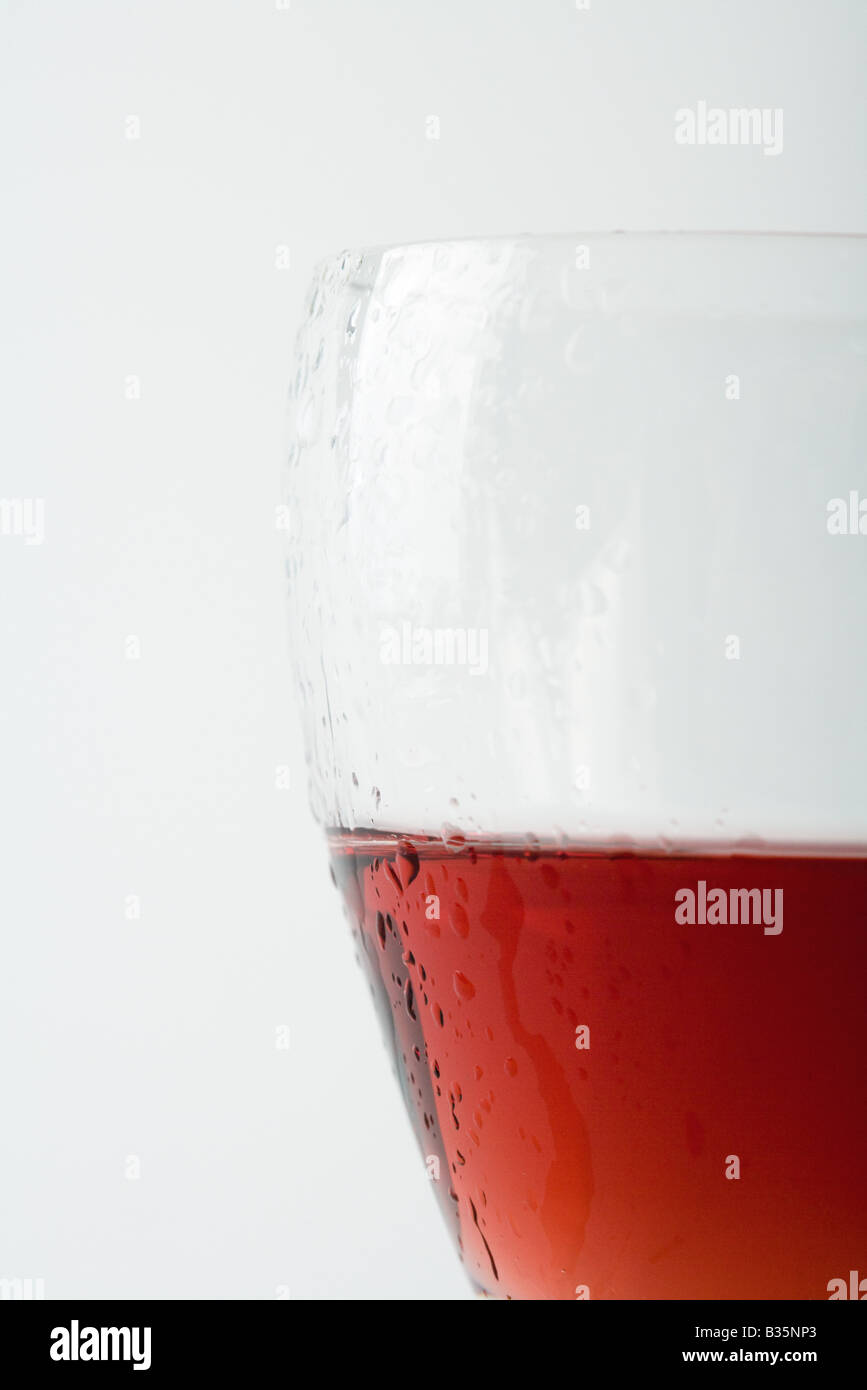 Glass of chilled rose wine, closeup Stock Photo Alamy