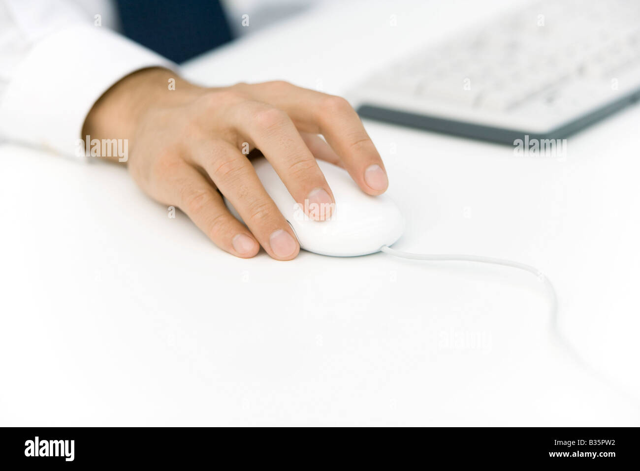Man uses computer mouse working hi-res stock photography and images - Alamy