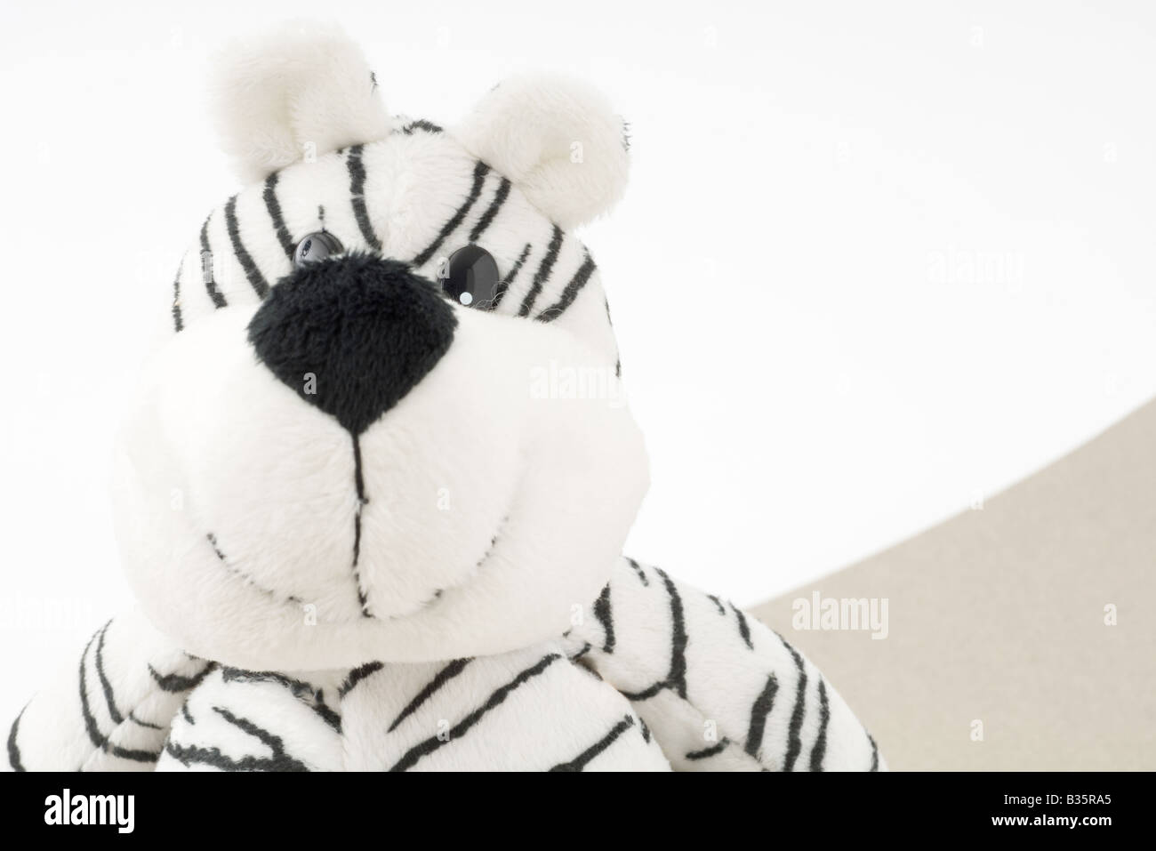 Plush toy tiger, portrait Stock Photo