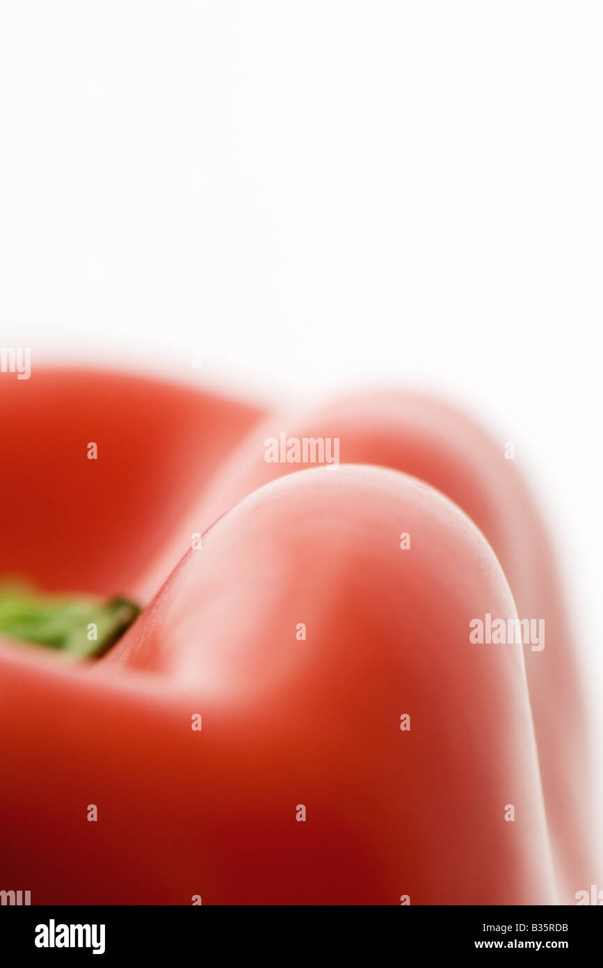 Red bell pepper, extreme close-up Stock Photo