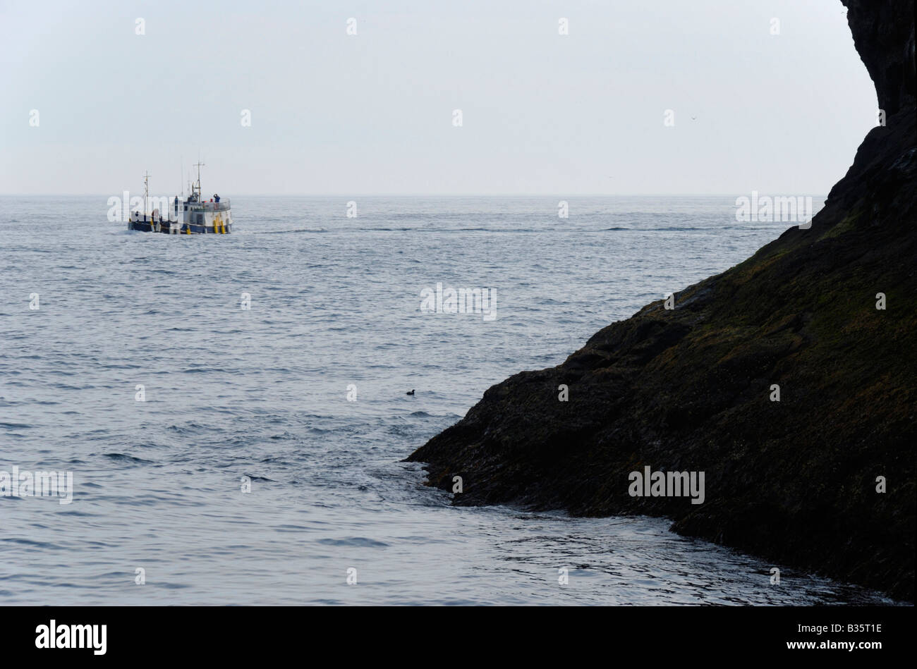 Ferry arriving at Fugloy Faroe Islands Stock Photo Alamy