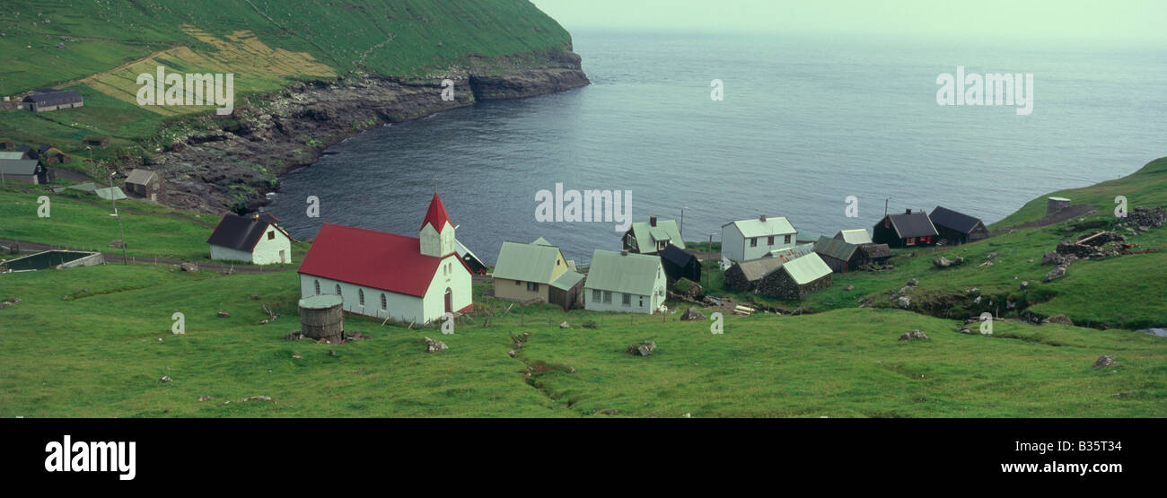 Hattarvík Fugloy Faroe Islands Stock Photo