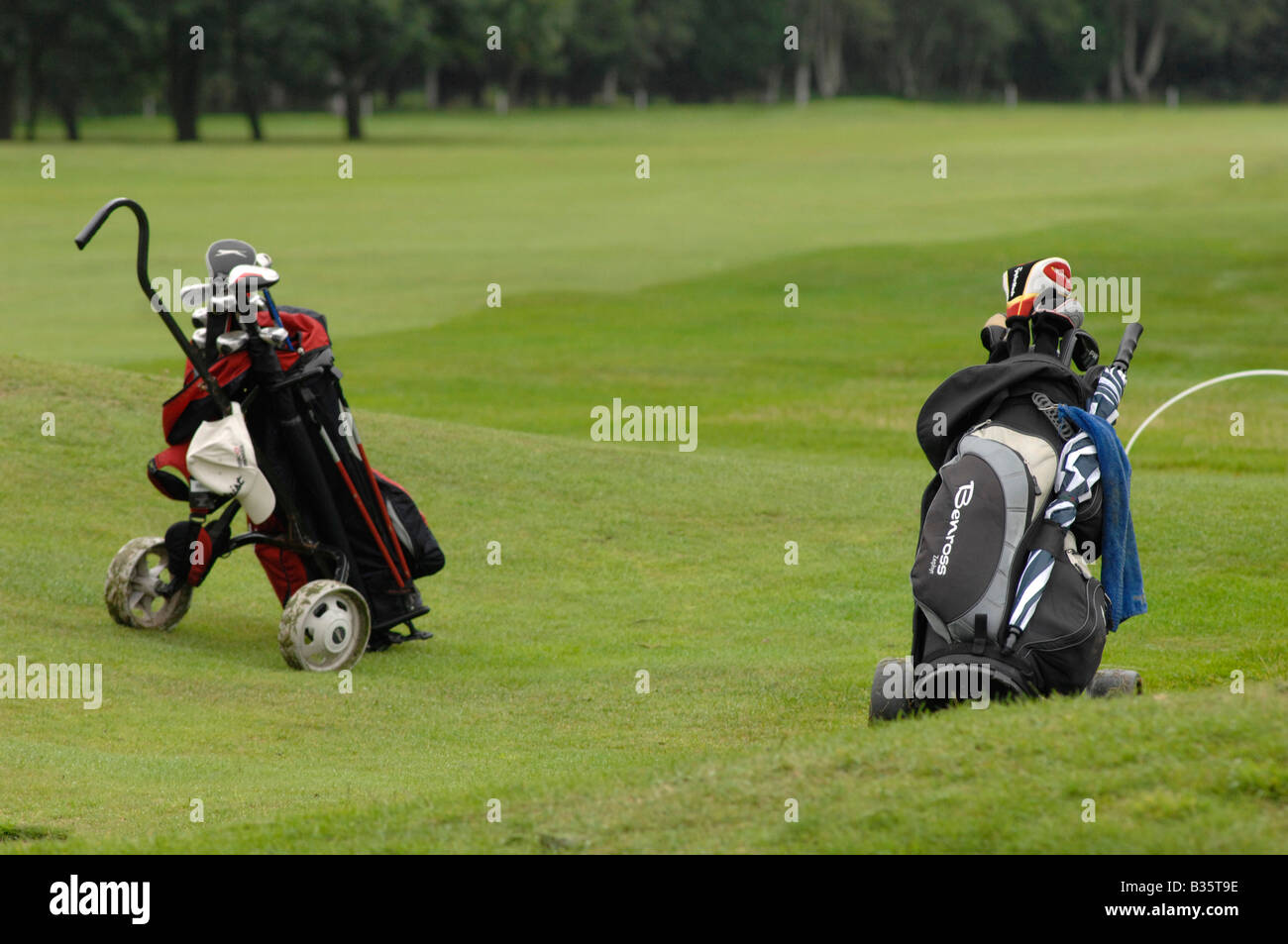 Golf Trolley Stock Photo