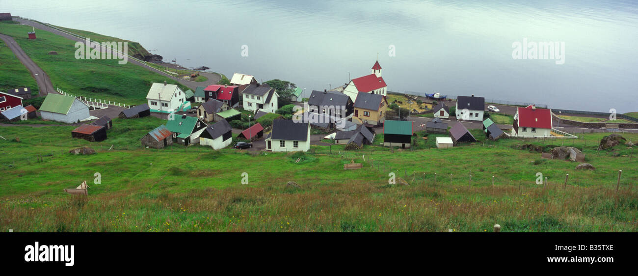 Kunoy Faroe Islands Stock Photo