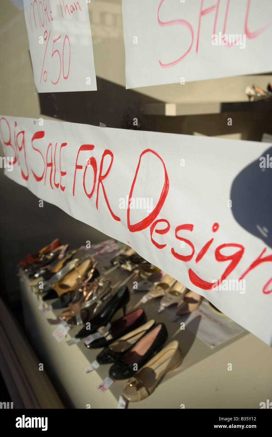 Shop window with sale sign Chelsea SW3 London United Kingdom Stock ...