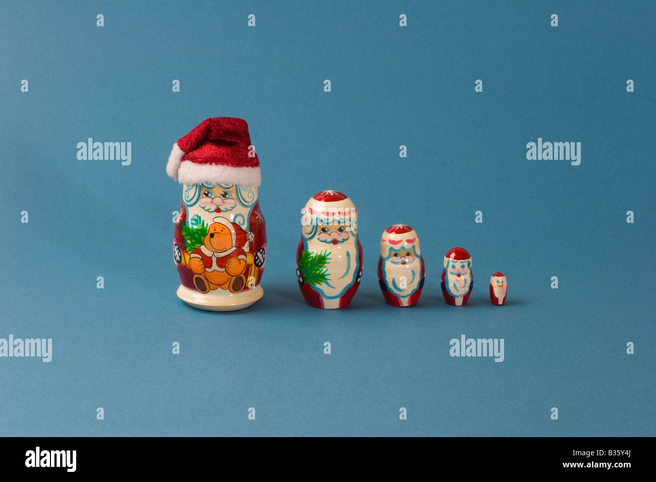 Santa Russian Dolls Stock Photo - Alamy