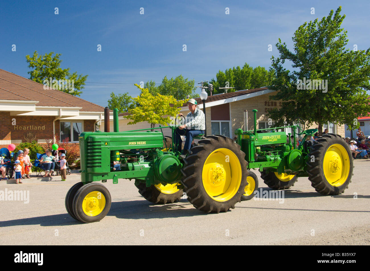 the Plum Coulee Manitoba Plum Fest parade a summer festival in southern