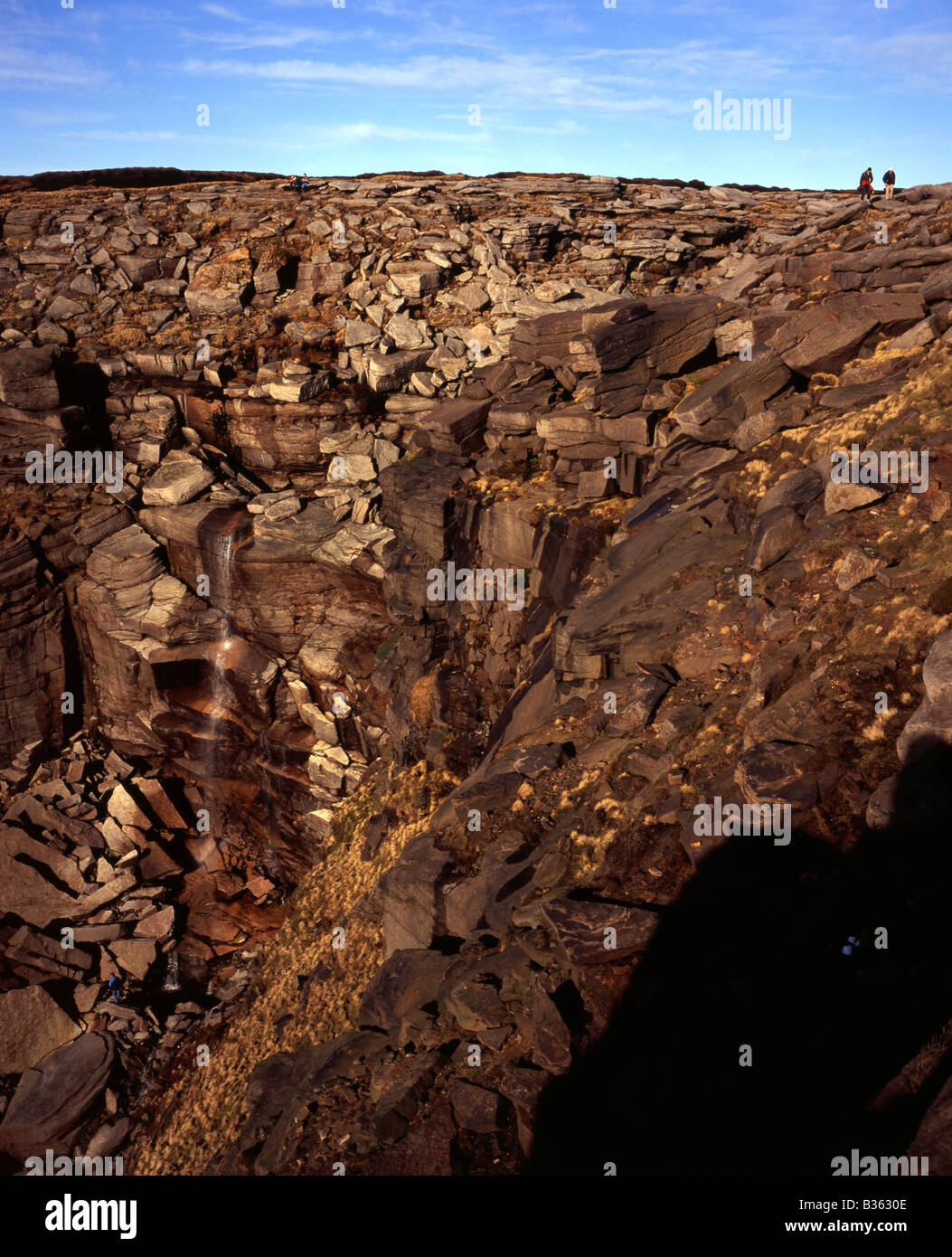 Kinder Downfall, Kinder Scout, Peak District National Park, Derbyshire ...