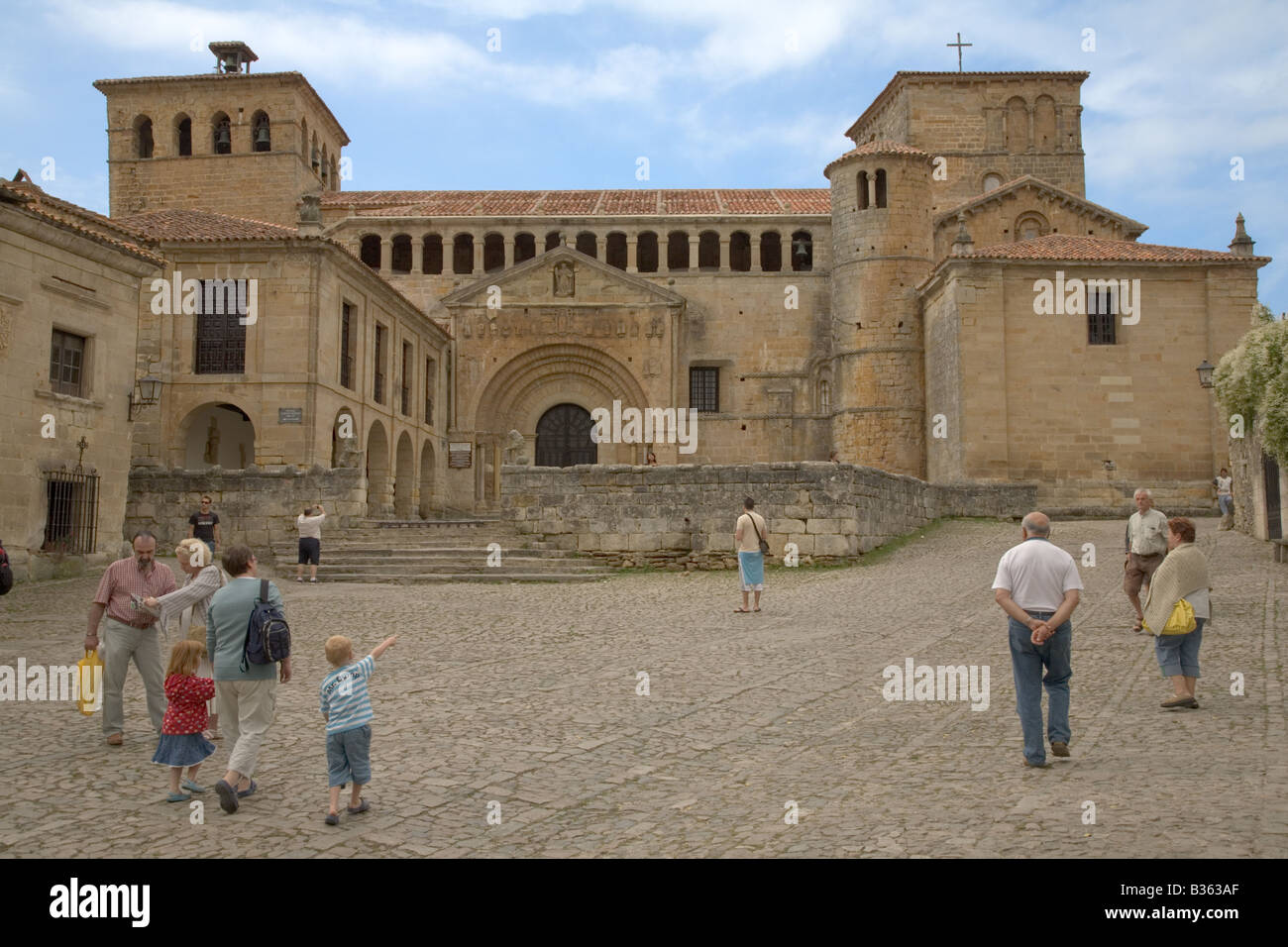 Colegiate de Santa Juliana in Santillana del Mar in the north of Spain Cantabria Stock Photo