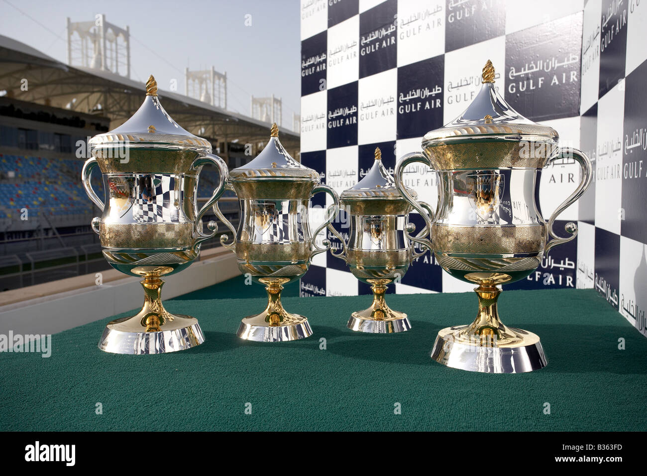 2008 Bahrain F1 Formula 1 Grand Prix Drivers And Constructor Trophies Stock Photo Alamy