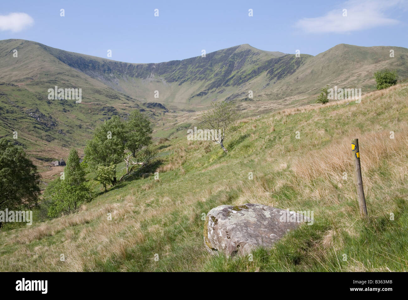 Cwm Pennant Gwynedd North Wales UK May A footpath route through this