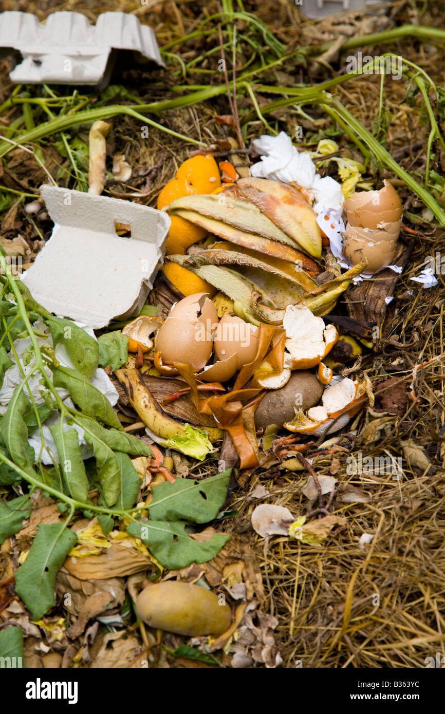 Compost heap Stock Photo