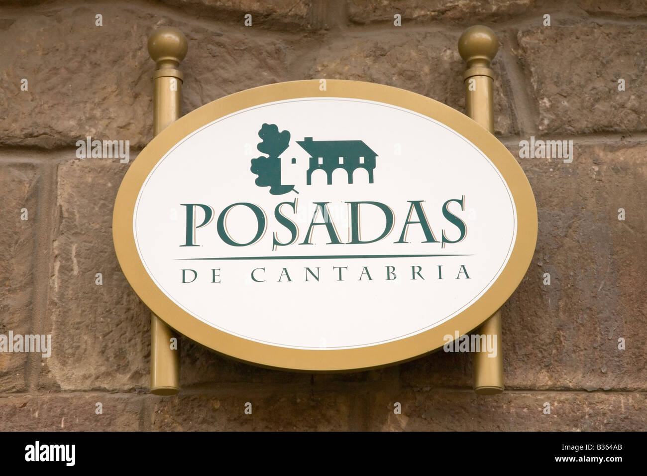 Posadas de Cantabria sign Stock Photo