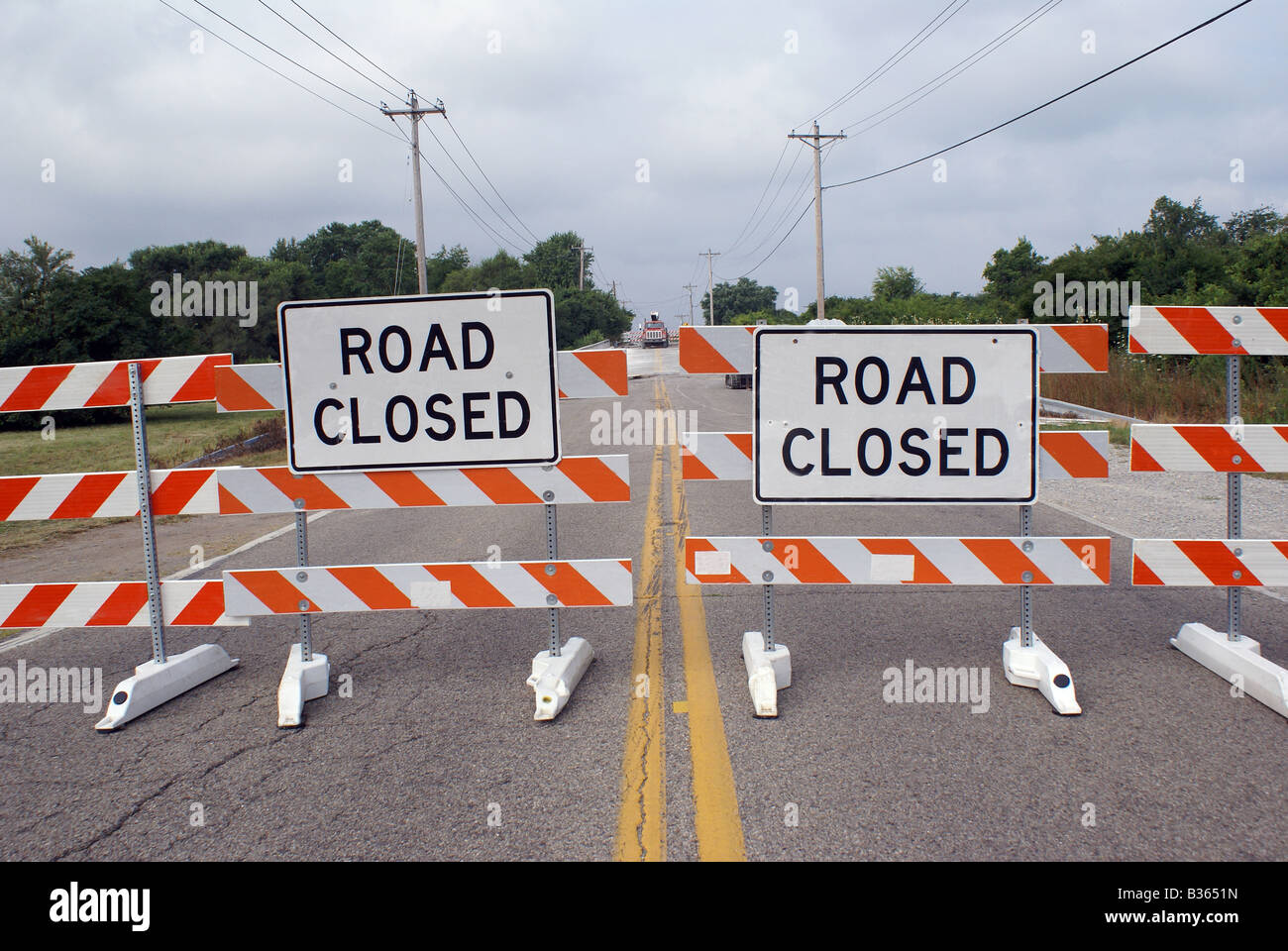 Road Closed Stock Photo