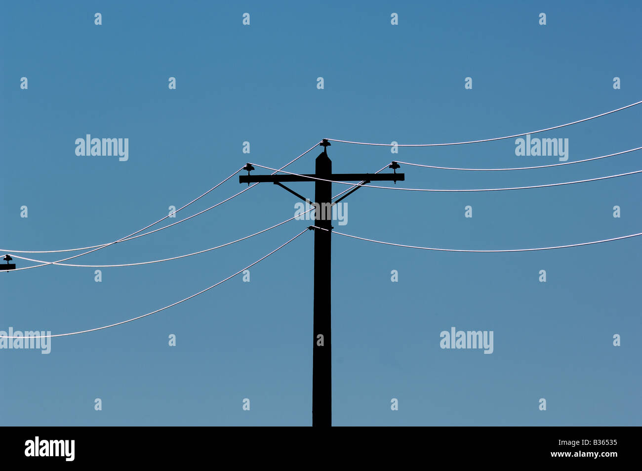 Power pole and wires Stock Photo Alamy