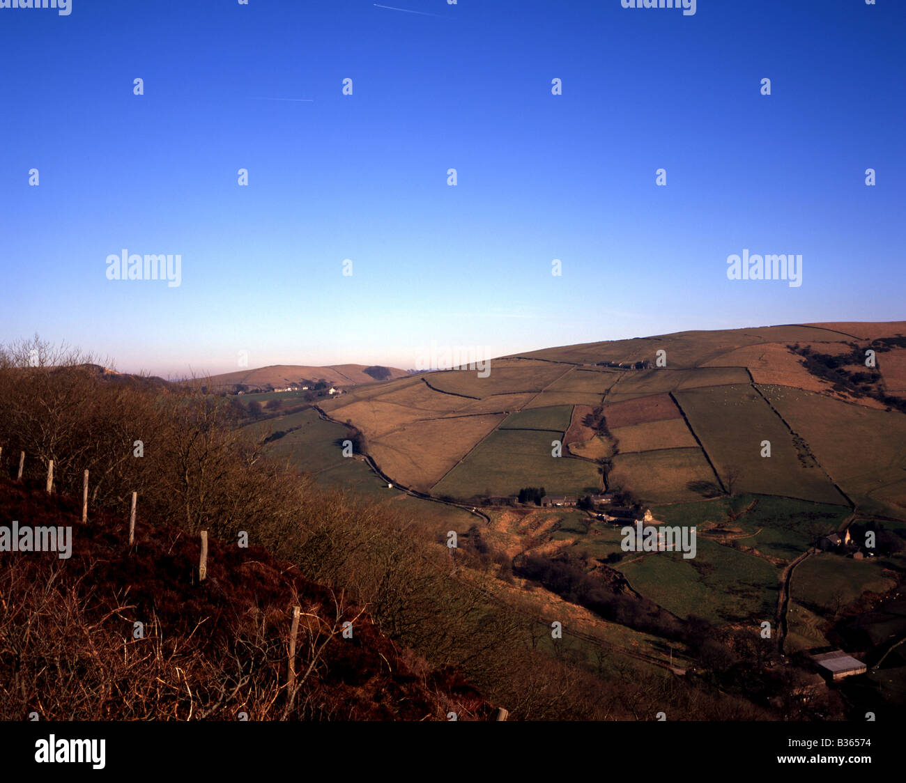 Winter evening Tegg's Nose Country Park, Macclesfield Cheshire, England Stock Photo